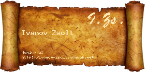 Ivanov Zsolt névjegykártya