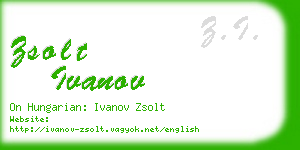 zsolt ivanov business card